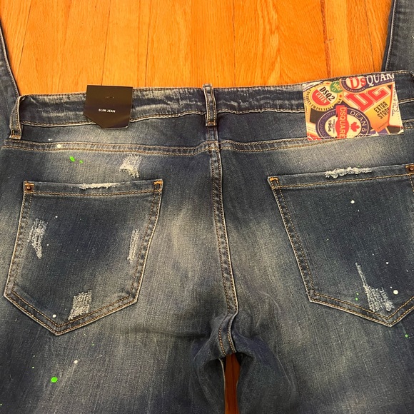 Dsquared2 paint-splatter Distress Italy-made Jeans - Picture 7 of 15